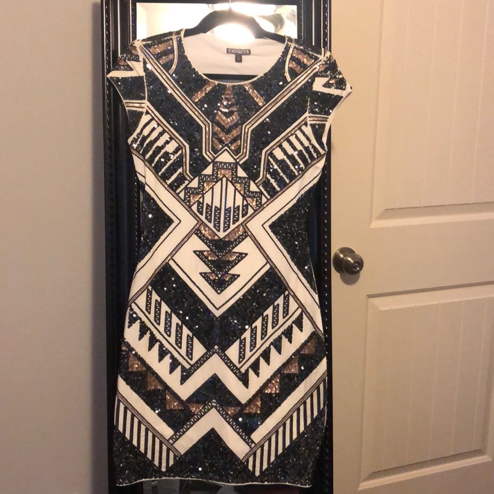 Express beaded party dress